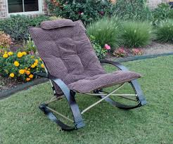 Gci outdoor folding rocking chair. Patio Store Folding Rocking Chair With Extendable Footrest Chocolate