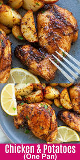 Chicken And Potatoes Skillet Easy Chicken Recipes Chicken Leg Quarter Recipes Skillet Potatoes