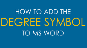 You might abbreviate the word degrees to deg. Ways To Write A Degree Sign In Microsoft Word