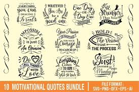 Download 10 Motivational Quotes Bundle Vector Svg 1179475 Illustrations Design Bundles