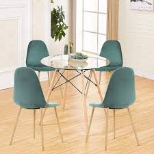 Dining Table Round Glass With Wood Legs Round Dining Room Glass Round Dining Table Glass Dining Room Table