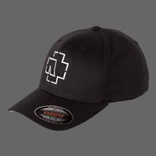 Black Flexfit Cap With White Rammstein Logo Embroidery Material 63 Polyester 34 Cotton 3 Elasthane Cap Logo Rammstein Rammstein Logo