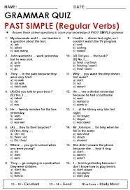 Pdf worksheets, exercises + lists of regular and irregular verbs. Past Tense Regular Verbs Worksheet