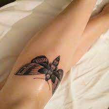 My New Moth Tattoo Moth Tattoo Tattoos Shin Tattoo