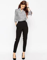 Asos Pants In High Waist With Straight Leg Cute Work Outfits Fashionable Work Outfit Professional Outfits