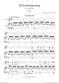 Schubert Schwanengesang D 957 Sheet Music For Voice And Piano Sheet Music Music The Voice