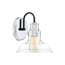 The lower the number of lumens, the dimmer the light output for the bulb. Patriot Lighting Randle Chrome 1 Light Vanity Light At Menards Patriot Lighting Reg Randle Chrome 1 Light Vanity L Wall Lights Exposed Bulb Vanity Lighting