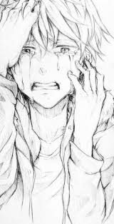 Anime boy sketch at paintingvalley com explore collection of anime. I Can T Help But Love Him Kennyxreader She S Really Gone Anime Sketch Anime Crying Anime Drawings Sketches