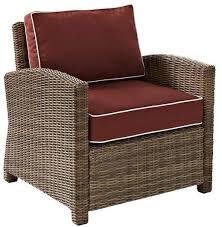 Beachcrest Home Dardel Patio Chair With Cushion Used Outdoor Furniture Outdoor Wicker Outdoor Chairs