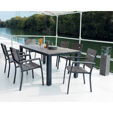 Vergrijsde Aluminium Tuintafel L 180 Cm Escale Maisons Du Monde Tische Im Freien Gartensessel Gartentisch