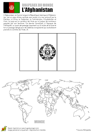 coloriage monde drapeau afghanistan drapeaux du de singe