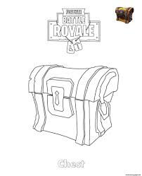 Fortnite brite bomber bear coloring page. Chest Fortnite Coloring Pages Printable