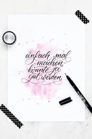 Papierliebe Brush Lettering Watercolor Spruch Einf 20cool Papierliebebrushletteringwatercolorspruchein Hand Lettering Learn Hand Lettering Handlettering