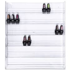 The most common acrylic nail polish rack material is wood. Amazon Com Acrylic 6 Rows Transparent Clear Nail Polish Wall Display Rack Holds Up To 90 To 120 Bottles Beauty