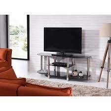 Hodedah 55 In Black Glass Tv Stand