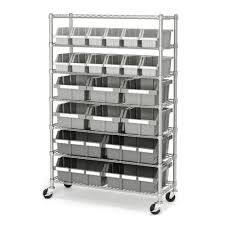 7 shelf 22 bins kitchen storage mobile