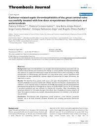 Passing blood in your urine. Pdf Catheter Related Septic Thrombophlebitis Of The Great Central Veins Succesfully Treated With Low Dose Streptokinase And Antimicrobials