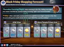 Maybe you would like to learn more about one of these? Nws Fort Worth On Twitter What Are We Expecting Here Across North And Central Texas Thanksgiving And For Black Friday Dry Conditions With Cool Starts Mild To Warm Afternoons Dfwwx Ctxwx Texoma