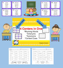 Review Antonyms Synonyms Rhyming Words And Context Clues With Just One Set Of Task Cards Four Student Answ Context Clues Rhyming Words Common Core Literacy