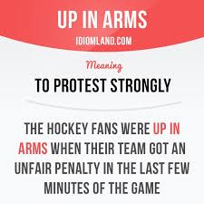 Be Up In Arms Means To Protest Strongly Example The Hockey Fans Were Up In Vocabulario Em Ingles Idioma Ingles Aprender Ingles