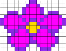 Flower Kandi Pattern Perler Bead Patterns Perler Beads Cross Stitch Patterns
