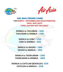 Total 24 active airasia.com promotion codes & deals are listed and the latest one is updated on april 03, 2021; Air Asia Promo Fare For March Ebiyahe Inc Agent Facebook