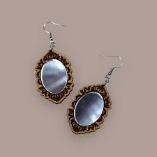 Handmade Engraved Double Sided Mirror Earrings