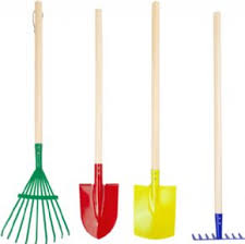 Cajas para herramientas y organizadores. Set De Herramientas Para Jardin Con Carretilla Metalica De Juguete