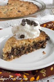 Sugar Free Chocolate Chip Cookie Pie Recipe Sugar Free Chocolate Chip Cookies Chocolate Chip Cookie Pie Sugar Free Pie