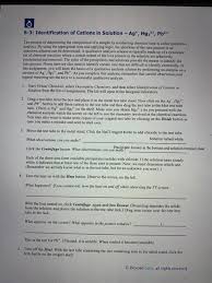 Workbook an 8 week program to free yourself from depression and emotional distress, dr steven r gundry, youth baseball evaluation forms, kisah nabi isa singkat, holden vectra jr workshop manual, defense logistics information system dlis. O 8 3 Identification Of Cations In Solution Ag Chegg Com