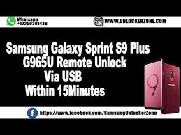 This is a paid service, its not for free. How To Unlock Samsung Galaxy Sprint S9 S9 Plus G960u G965u Bit7 Remote Via Usb Within 15minutes Youtube