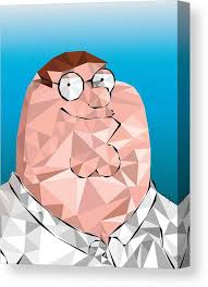 Peter talks to loronda i do not own the legal rights for this clip. Low Poly Peter Griffin Canvas Print Canvas Art By Leona Ryder