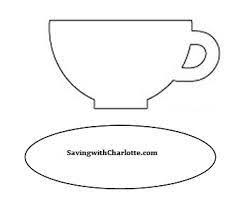 Tea Cup And Saucer Stencil Should Be Full Size Tea Cup Card Mug Template Applique Templates Free