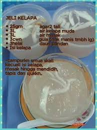 Tips membuat kue akar kelapa: Resepi Jelly Kelapa Muda