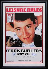 Ferris Bueller Signed Movie Poster