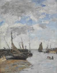Eugene Boudin 1824 1898 Trouville Les Jetees A Maree Basse 1894 40 6 X 29 Cm
