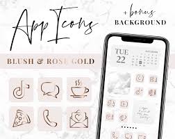 App Icons Rose Gold Ios 14 Iphone Home Screen Aesthetic App Covers Dark theme aesthetic homescreen ios 14 | widgets + change icons. usd