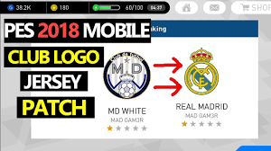 Classic real madrid vs classic fc barcelona pes 2018 pc gameplay intel i7 6700k 4.6 ghz nvidia gtx 1060 6 gb 16gb. Pes 2018 Mobile Patch Kits And Club Logo Android Ios Youtube