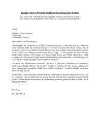 People that have an arrest or conviction record may find themselves. Sample Letters For Potential Employers