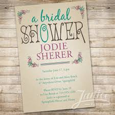vine bridal shower invitations