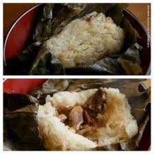This sticky rice recipe uses the steaming technique, which yields sticky rice with separated grains. Sticky Rice In A Lotus Leaf When It S All Done You Get This Moist But Sticky Rice Packet With Tasty Filling Sticky Rice Asian Dishes Yummy Lunches