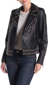 Vigoss Studded Faux Leather Moto Jacket Hautelook Faux Leather Moto Jacket Leather Moto Jacket Black Faux Leather Jacket