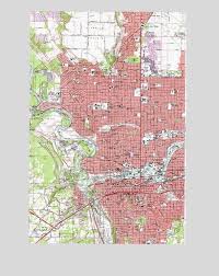 Map of spokane city wa. Spokane Nw Wa Topographic Map Topoquest