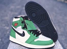 Jordan 1 Low White Lucky Green Black Pin On Custom Nike Shoes