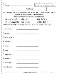 41 Innovative Prefix Worksheets For You Prefixes Spelling Worksheets