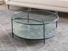 Many glass top coffee tables features a wood or metal base. Round Metal Coffee Table With Mirrored Bottom