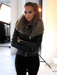 Black Leather Jacket Fur Collar This Fashion Fur Leather Jacket Jackets