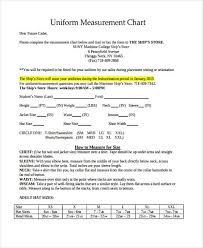 measurement chart templates 9 free word pdf format