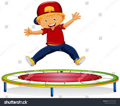Happy Boy Jumping On Trampoline Illustration Ad Affiliate Boy Happy Jumping Illustration In 2020 Happy Boy Illustration Trampoline
