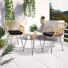 Summer is one of the greatest seasons where many of us enjoy spending our time outside whether it is eating, relaxing or having fun. Casaria 3 Pieces Patio Balcony Bistro Set Lounge Outdoor Table Chairs Garden Furniture Wicker Cushion Outdoor Furniture Cushions Summer Furniture Indoor Chairs